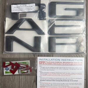 NEW-Ford Ranger 2019-2023 Matte Black Lettering Tailgate Badge